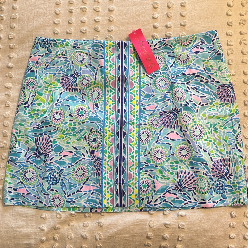 🎁 Lilly Pulitzer Marigold skort in Open Water Engineered, sz 16, NWT